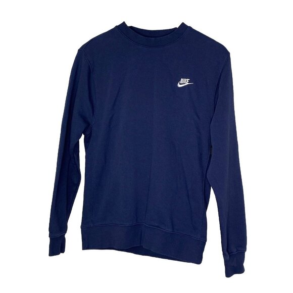 Nike Other - Nike Crew Neck Sweatshirt Navy Blue Pullover Size Small